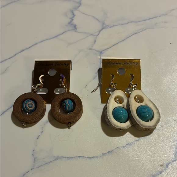 unbranded Jewelry - NWOT- Artisan Jewelry Earrings Set with Blue Accents